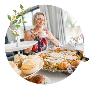 Tanya enjoying a premium cup of tea