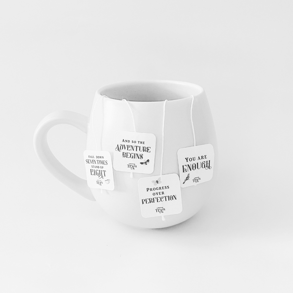 teabags with motivational quotes