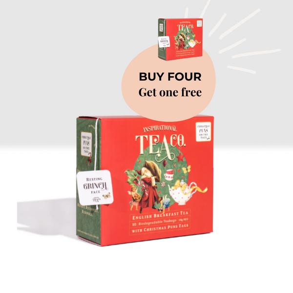 Buy 4 Get One Free Christmas Puns Teabags